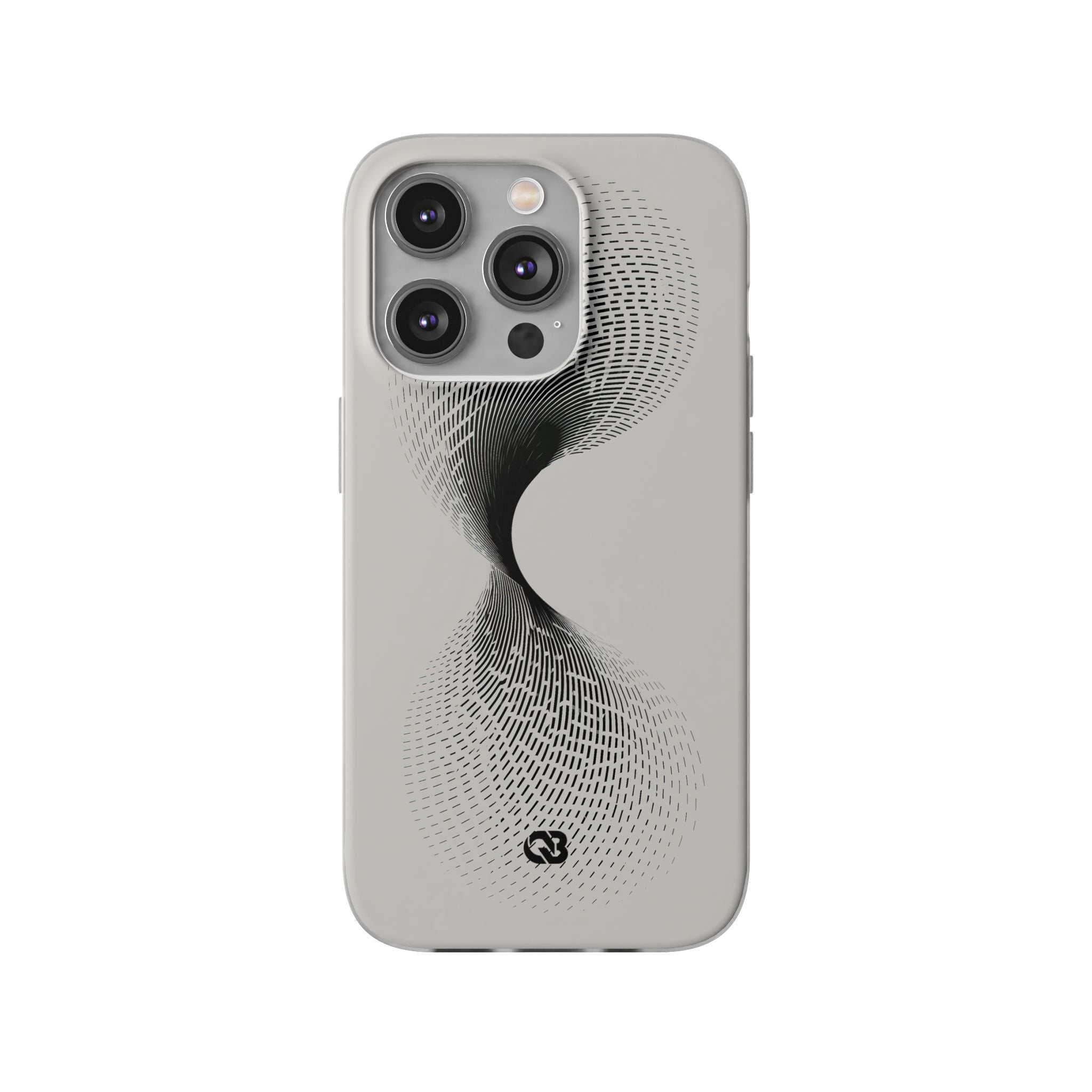 White Lite Phone Case for iPhone - Linear Torsion Grid