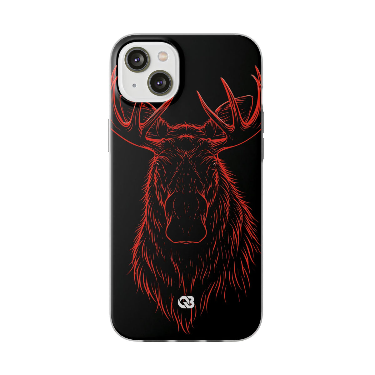 Crimson Horizon Moose · Lite Phone Case for iPhone ·  Black