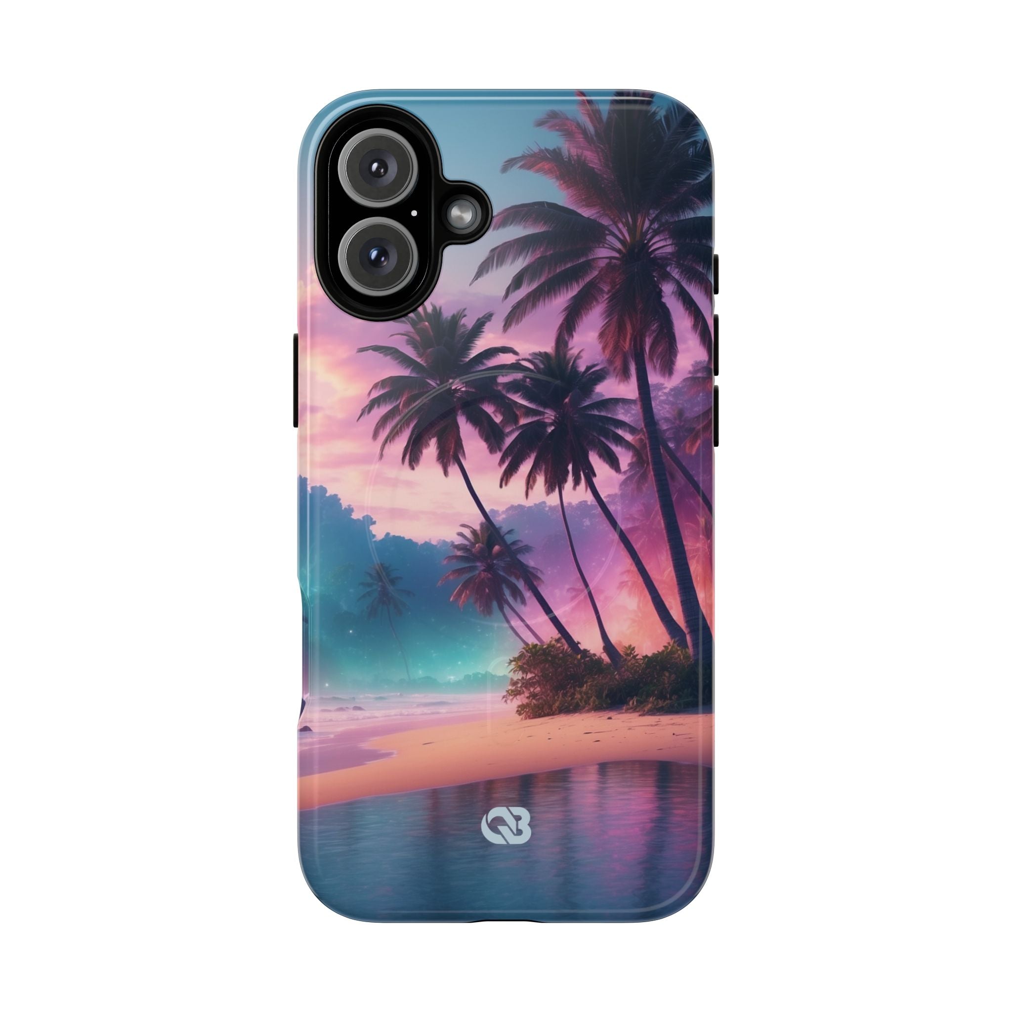 Neon Shore Palms · Tough+ Handyhülle für iPhone · Magsafe