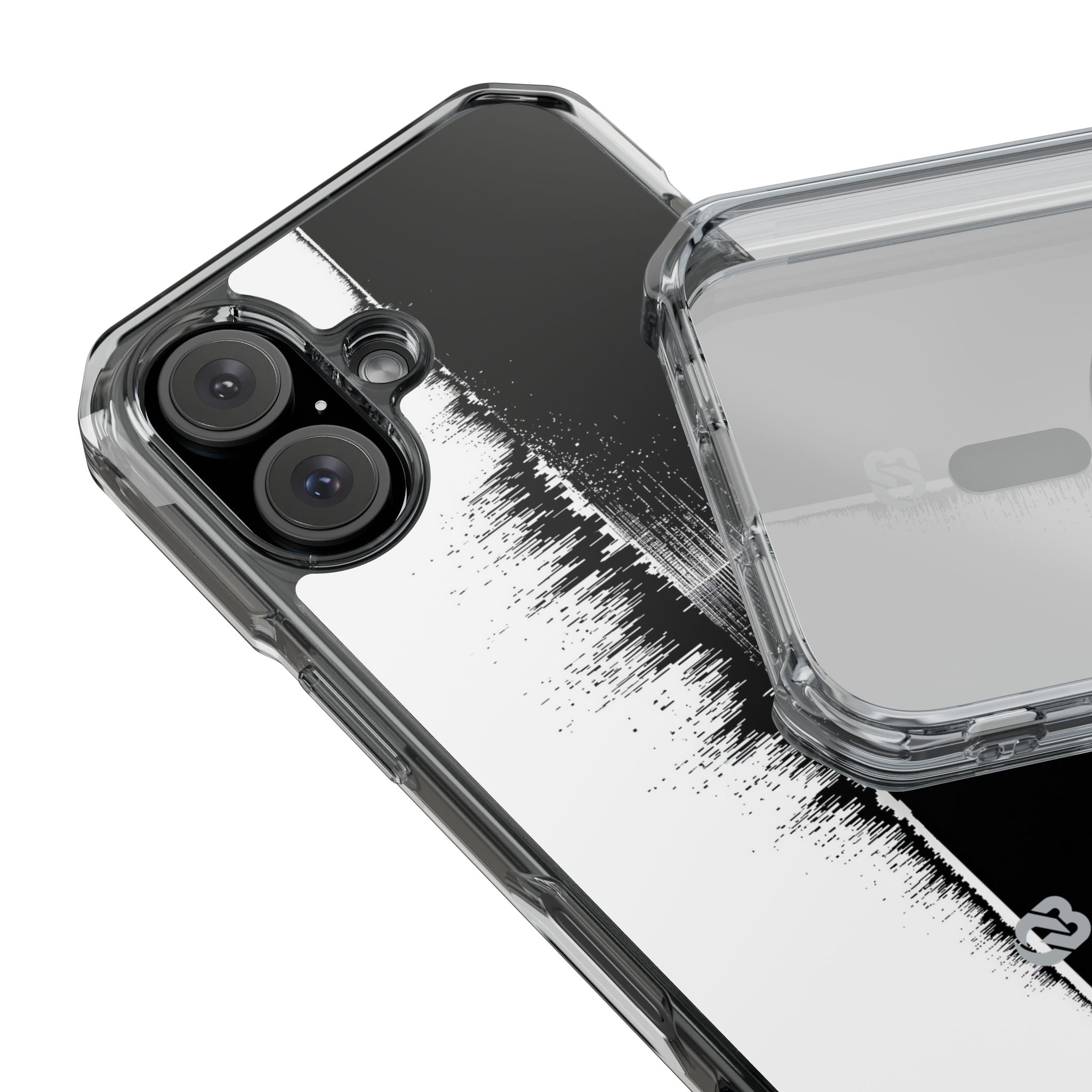 Black Impact MagSafe Phone Case for iPhone - Static Signal Split