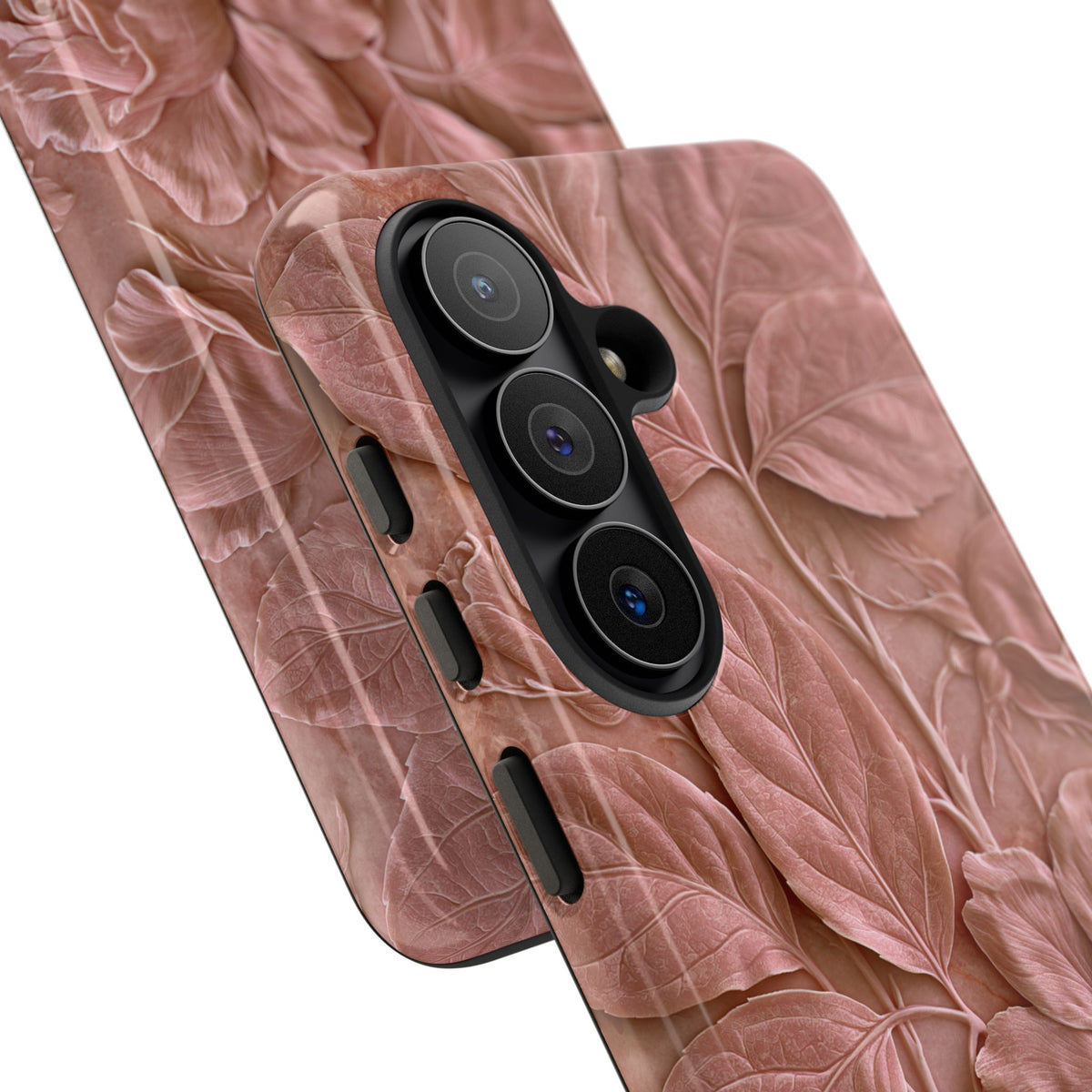 Blush Rose Relief · Tough Phone Case for Samsung · Pink