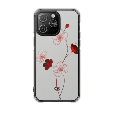 Red Impact MagSafe Phone Case for iPhone - Kyoto Ember Bloom