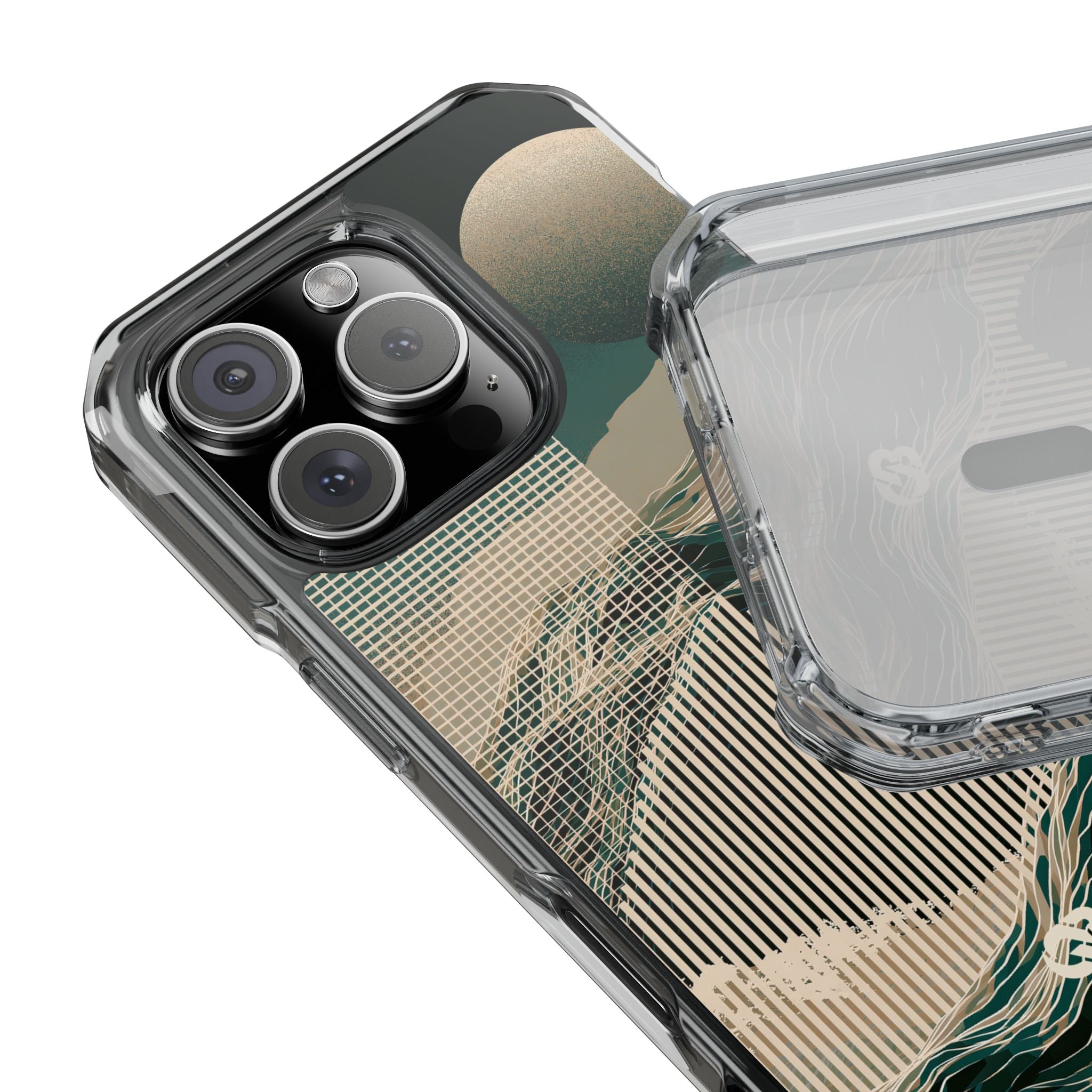 Green Impact MagSafe Phone Case for iPhone - Lunar Moss Topography