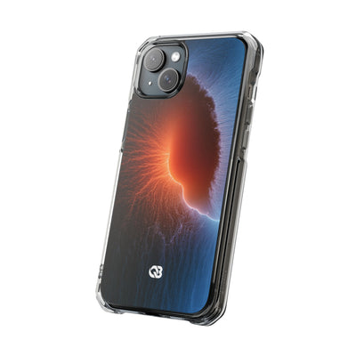 Thermal Aura Pulse · Clear Impact Magnetic Phone Case for iPhone · Blue