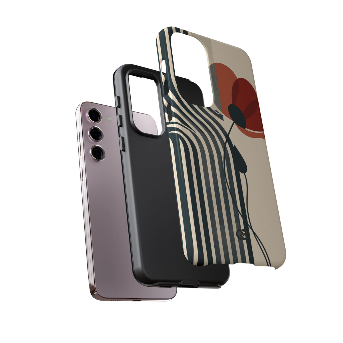 Modernist Poppy · Tough Phone Case for Samsung · Beige