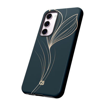 Teal Tough Phone Case for Samsung - Sandstone Silk Flora
