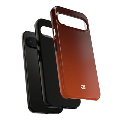 Orange Tough Phone Case for Google Pixel - Obsidian Ember Fade
