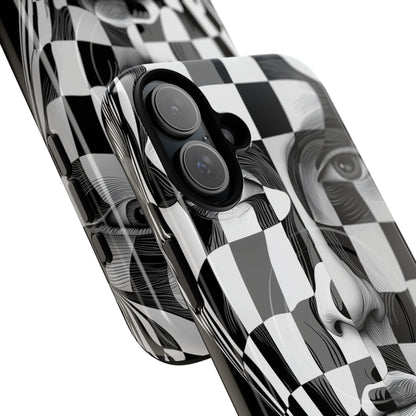 Checkered Face iPhone 16 Plus Case - Tough+