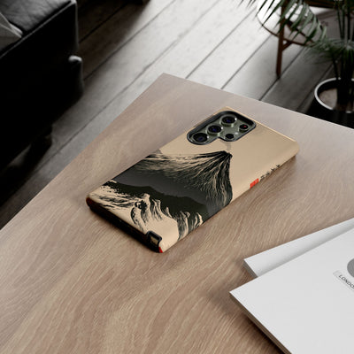 Beige Tough Phone Case for Samsung - Obsidian Ink Summit