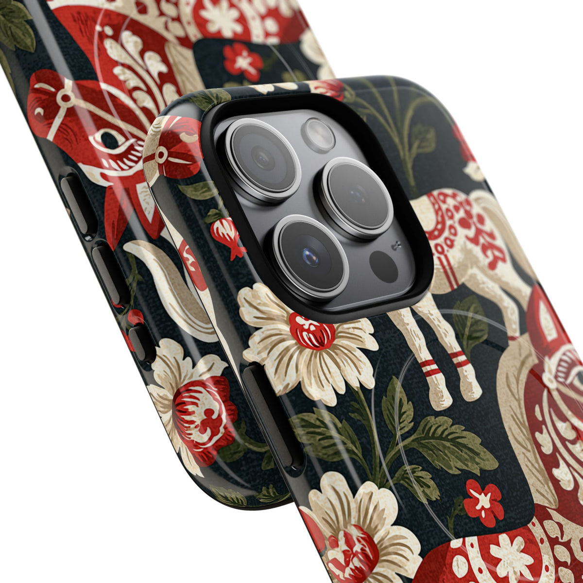 Nordic Dala Meadow · Tough 2.0 Magnetic Phone Case for iPhone · Red