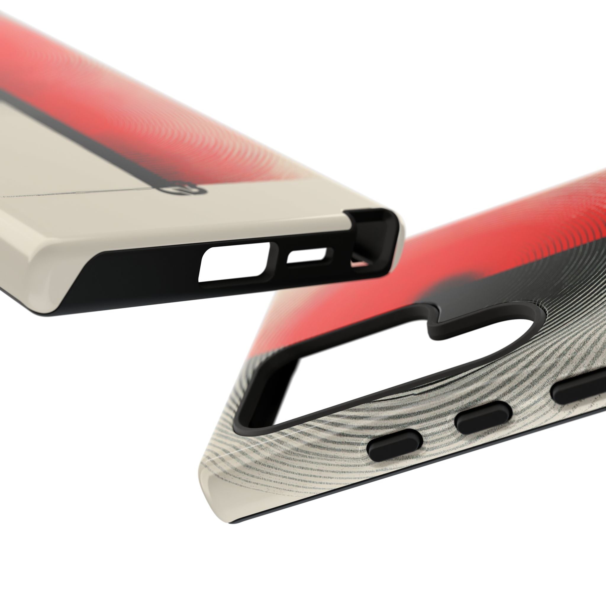 Red Tough Phone Case for Samsung - Split Signal Red