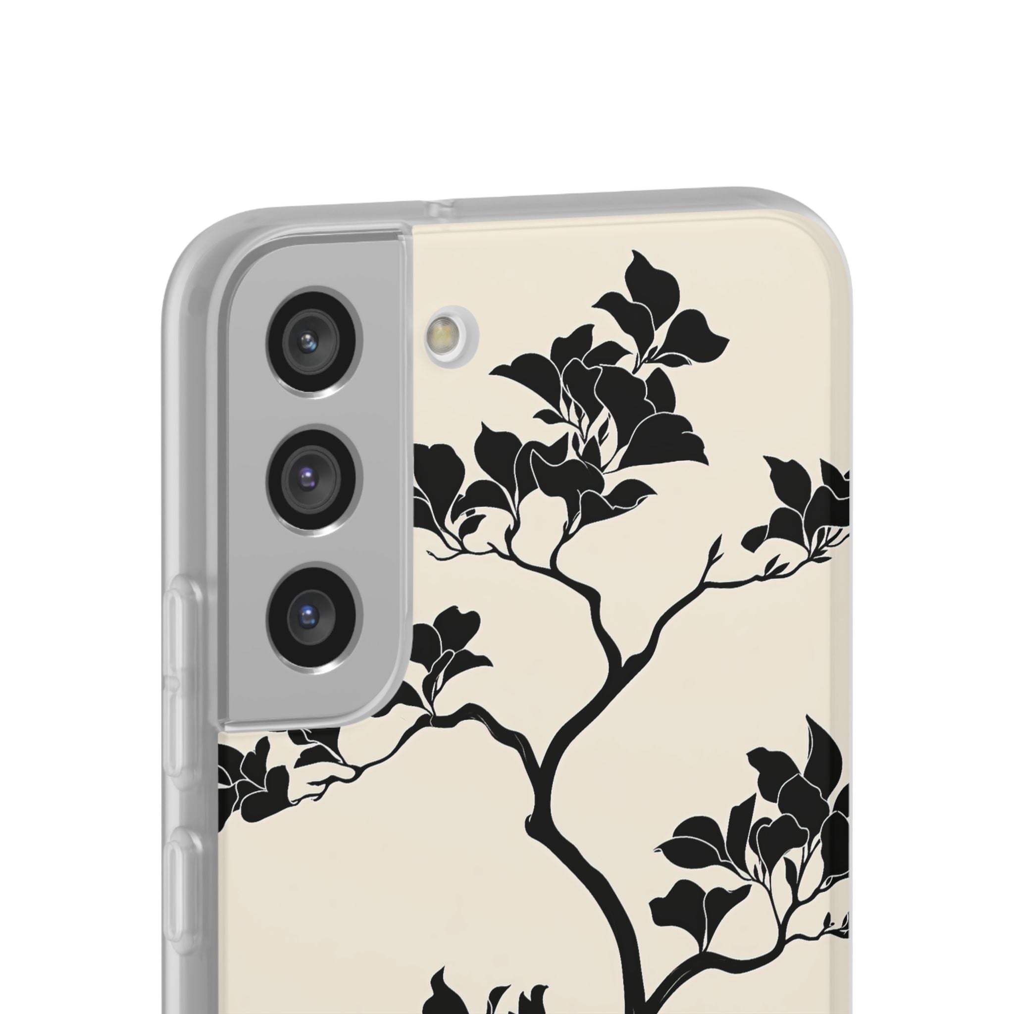 Beige Lite Phone Case for Samsung - Obsidian Bonsai Silhouette