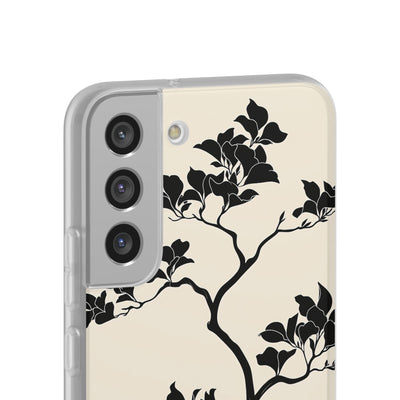 Beige Lite Phone Case for Samsung - Obsidian Bonsai Silhouette