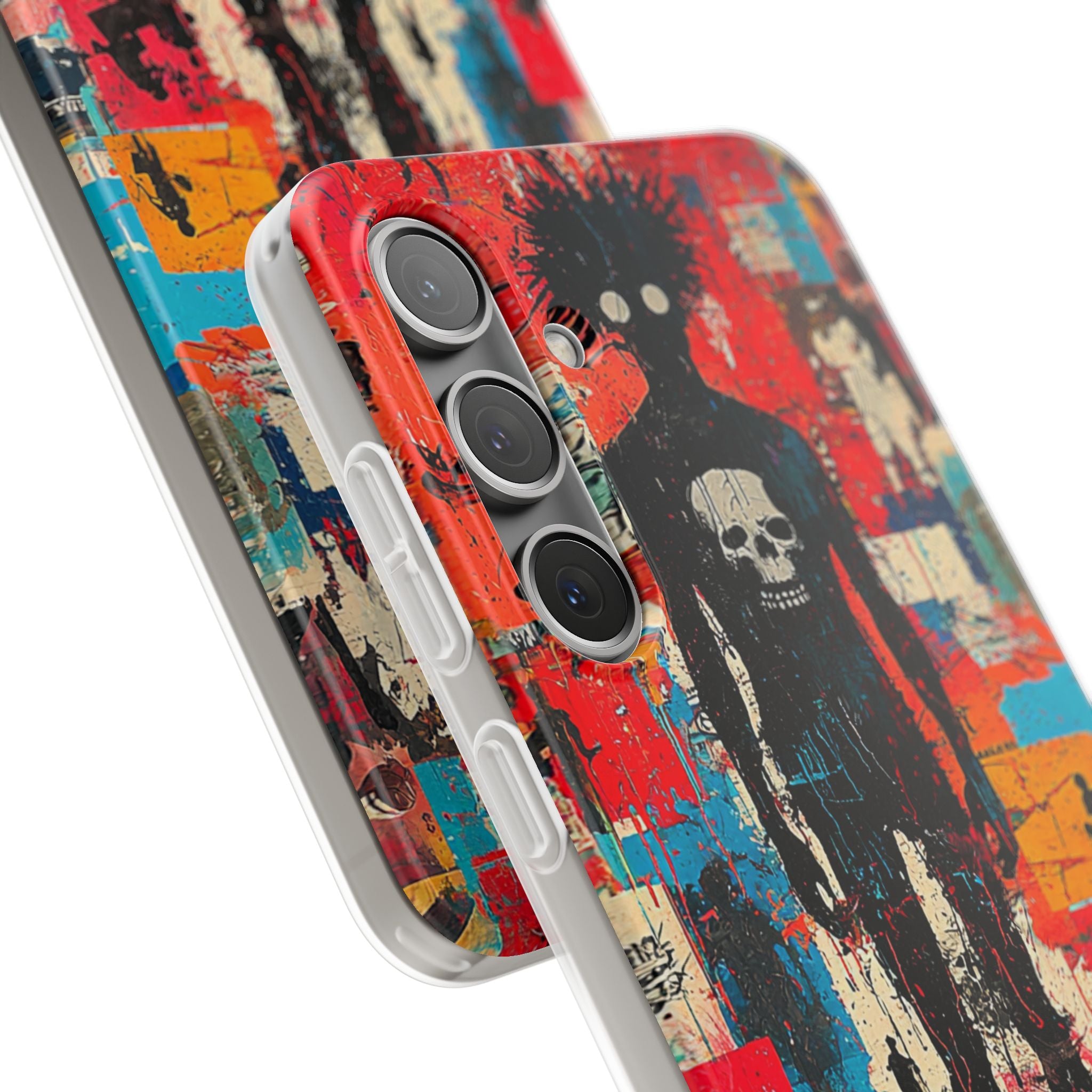 Spiky Skull Silhouette Samsung S24 Plus Case - Soft