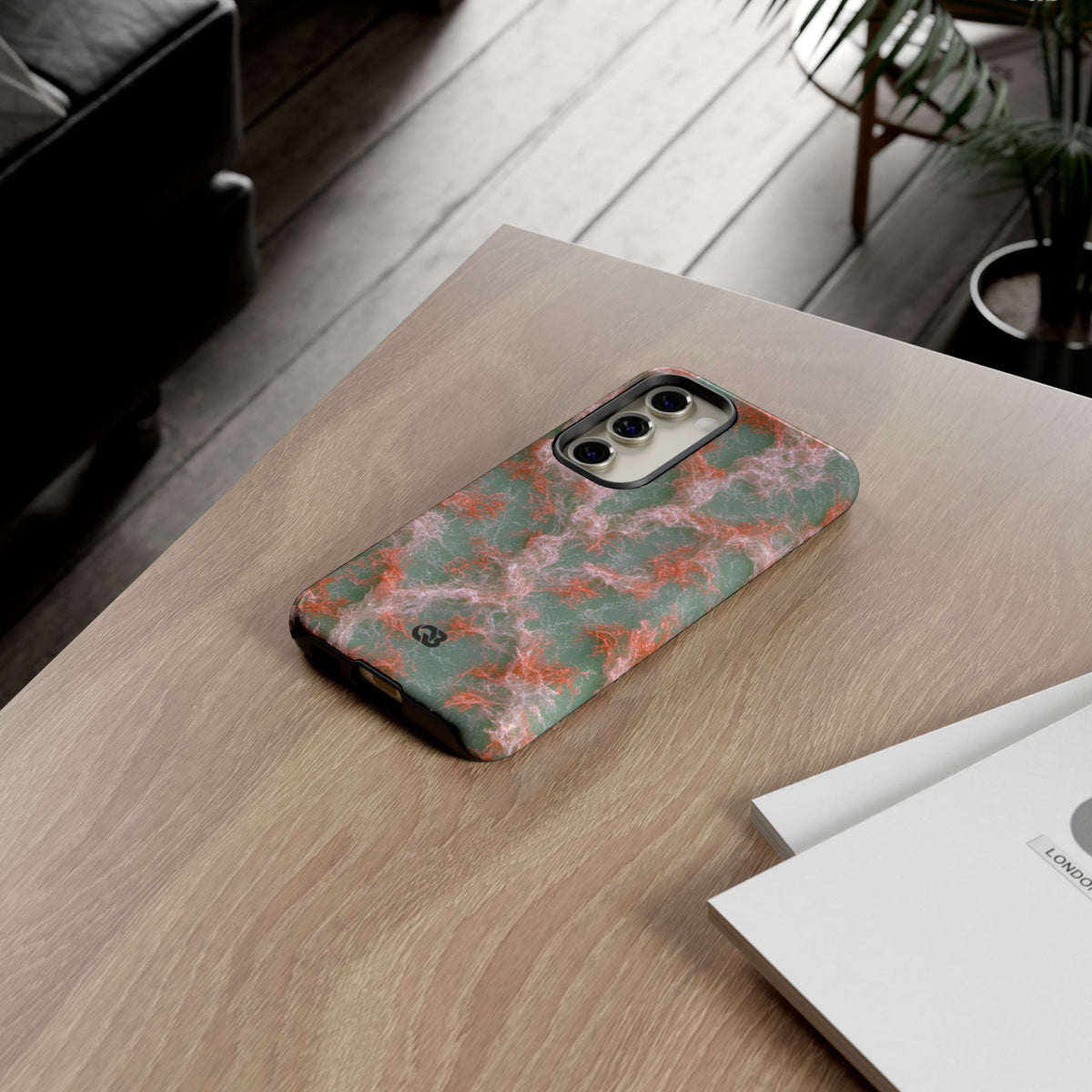 Coral Pixel Matrix · Tough Phone Case for Samsung · Green