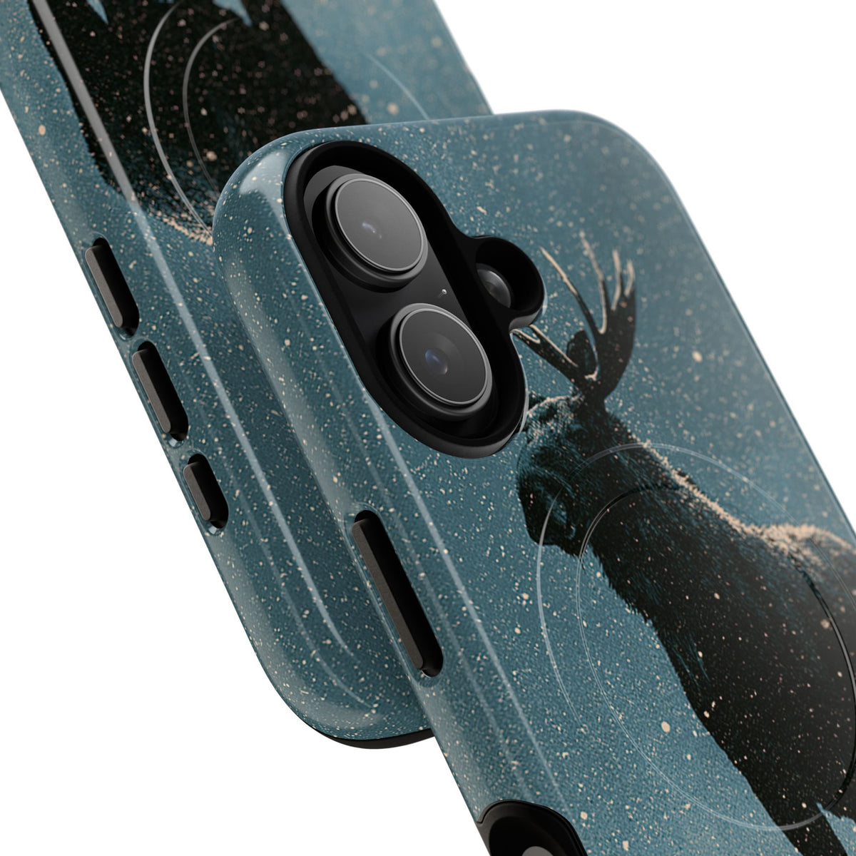 Nordic Boreal Moose · Tough 2.0 Magnetic Phone Case for iPhone · Blue