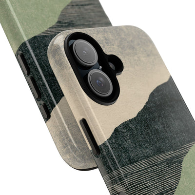 Green Tough Phone Case for iPhone - Moss Ridge Grain