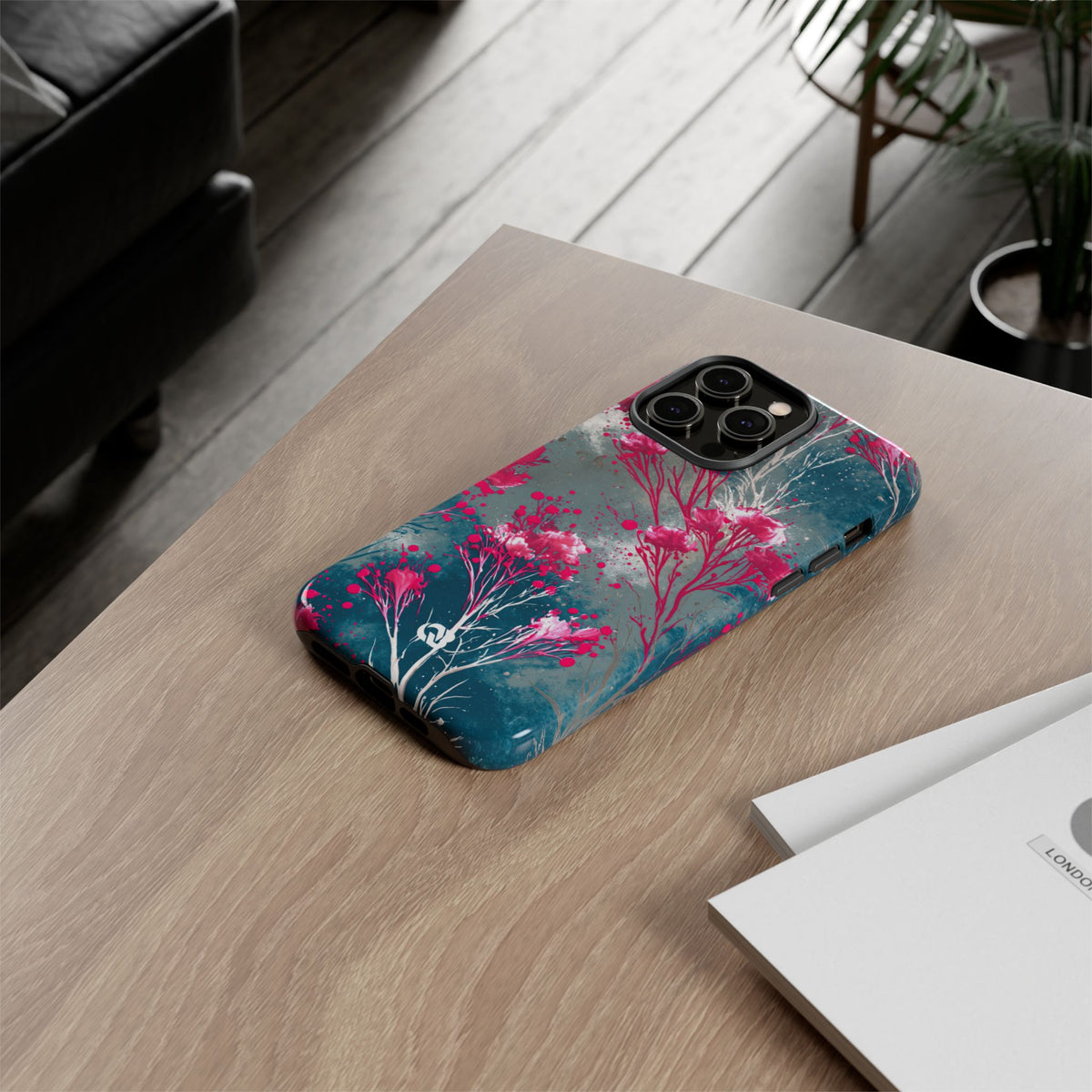 Cyber Blossom · Tough Phone Case for iPhone · Teal