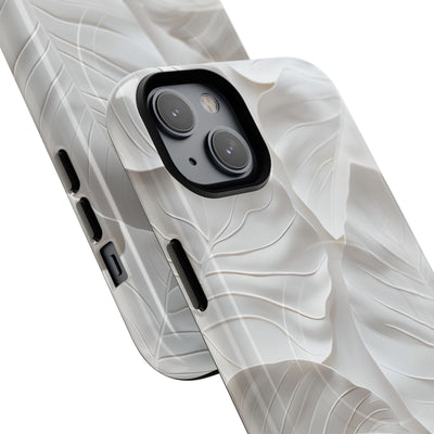 Sculpted Ivory Leaves · Tough+ Hoesje voor iPhone · Magsafe