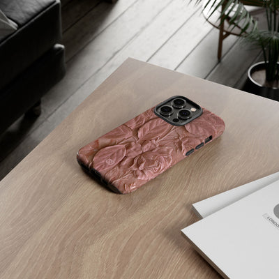 Blush Rose Relief · Tough Phone Case for iPhone · Pink
