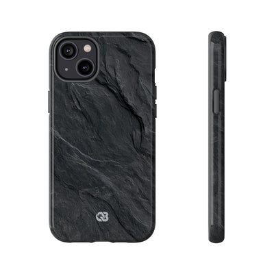 Black Tough Phone Case for iPhone - Midnight Slate Ridge