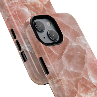 Rose Quartz Facet · Tough 2.0 Magnetic Phone Case for iPhone · Pink
