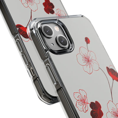 Red Impact MagSafe Phone Case for iPhone - Kyoto Ember Bloom