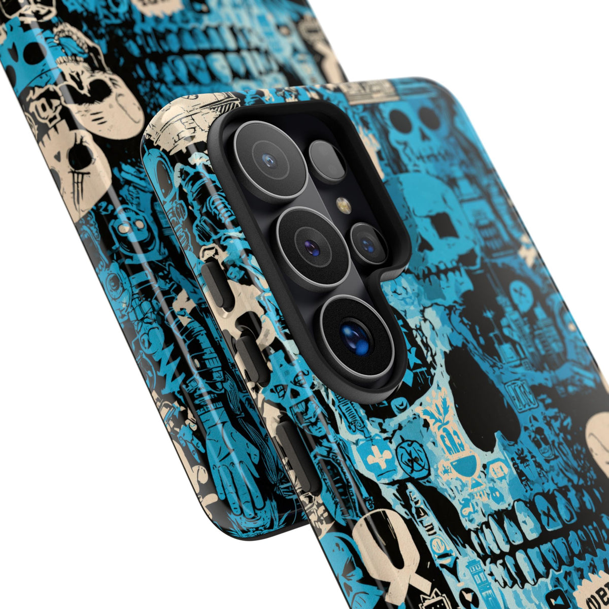 Electric Skull Graffiti · Tough Phone Case for Samsung · Blue