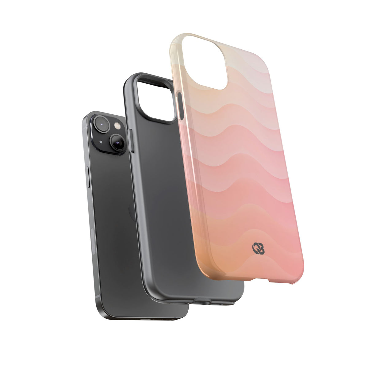 Blush Horizon Waves · Tough Phone Case for iPhone · Pink