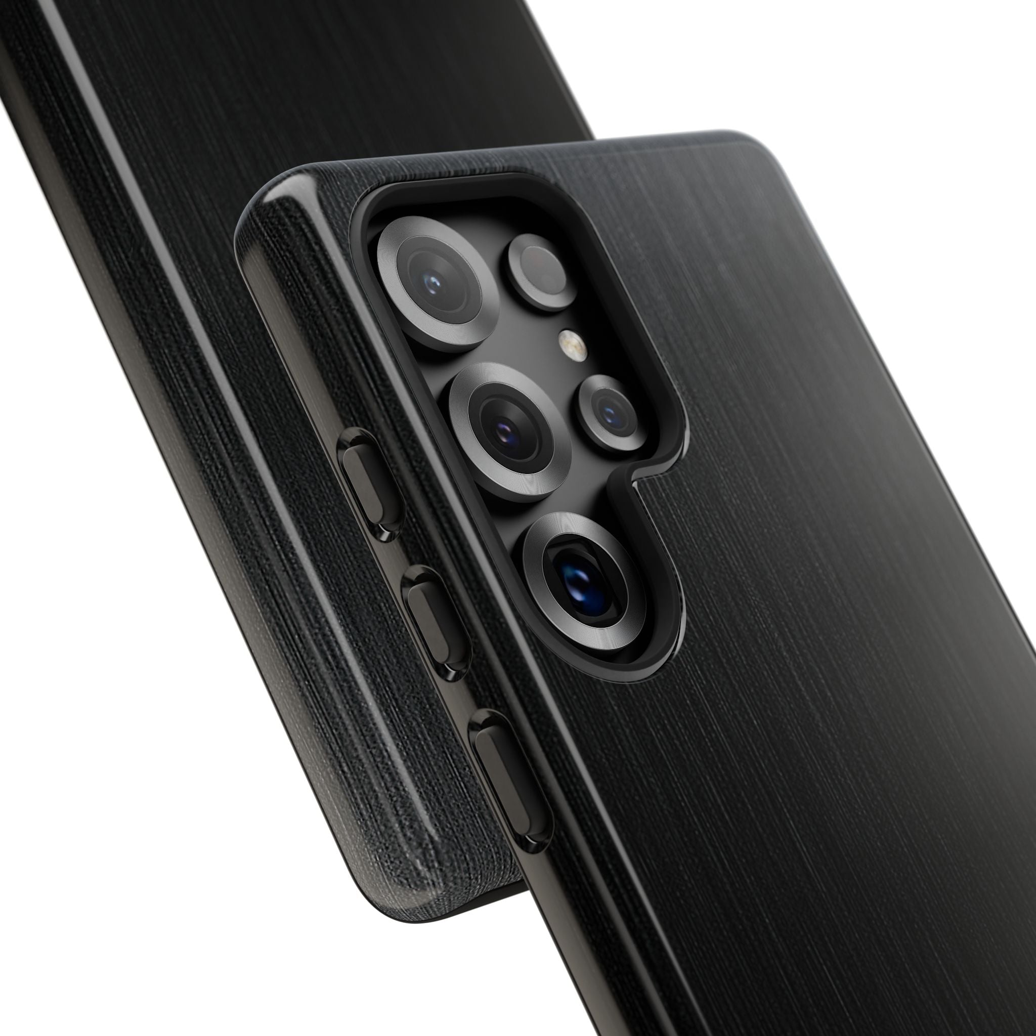 Black Tough Phone Case for Samsung - Brushed Obsidian Slate