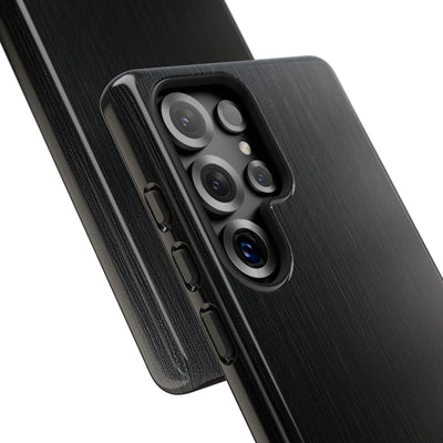 Black Tough Phone Case for Samsung - Brushed Obsidian Slate