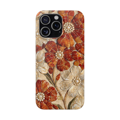 Carnelian Pearl Bloom · Lite Phone Case for iPhone ·  Orange