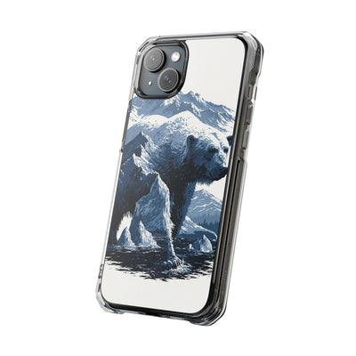 Fjord Summit Bear · Clear Impact Magnetic Phone Case for iPhone · Blue