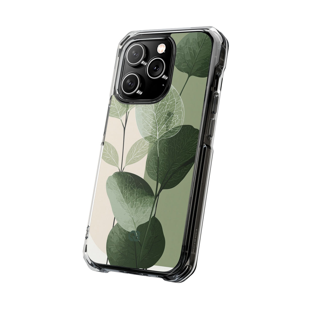 Layered Eucalyptus Study · Clear Impact Magnetic Phone Case for iPhone ·  Green