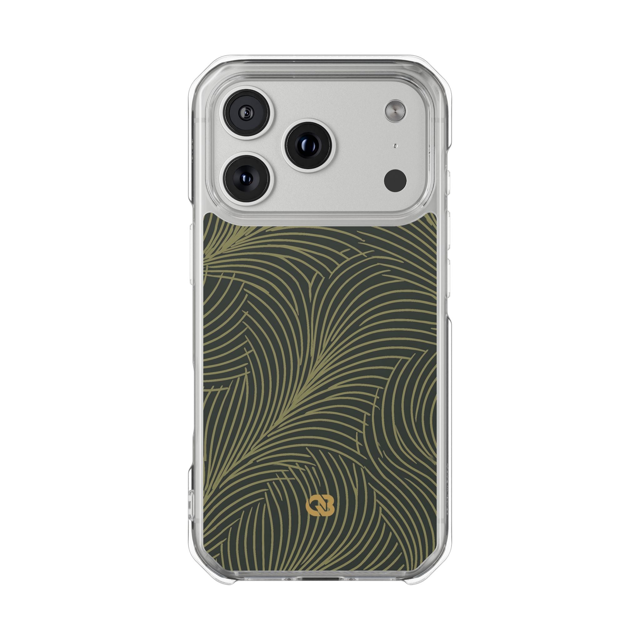Green Impact MagSafe Phone Case for iPhone - Dark Olive Plume