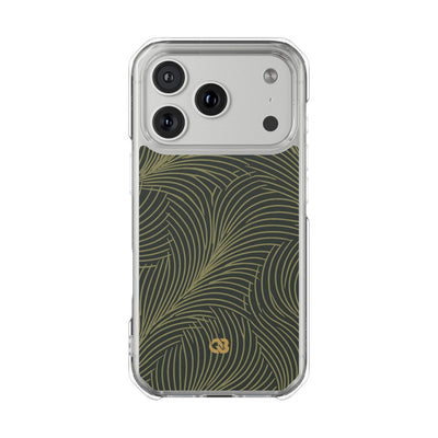 Green Impact MagSafe Phone Case for iPhone - Dark Olive Plume