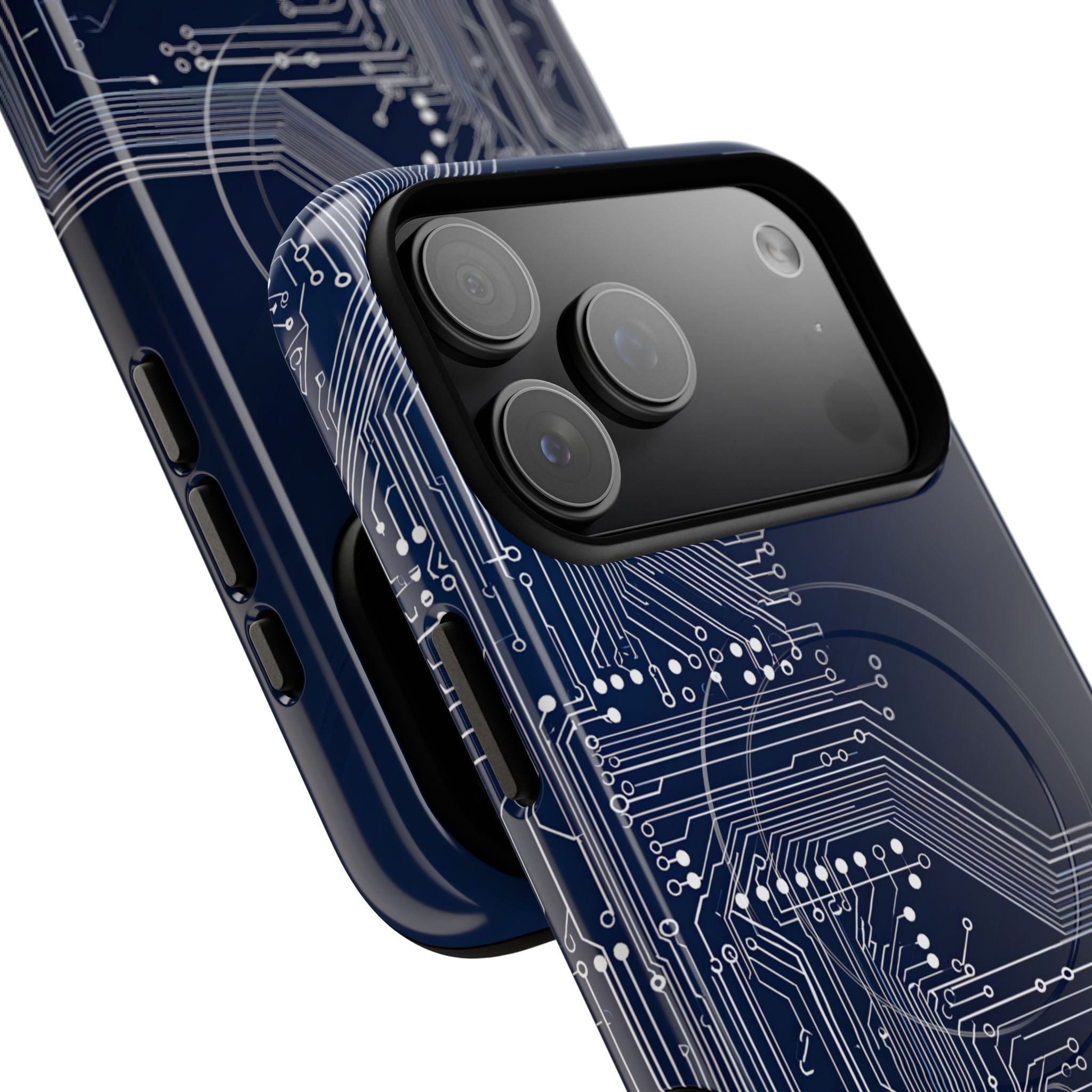 Blue Tough 2.0 Magsafe Phone Case for iPhone - Cobalt Data Stream