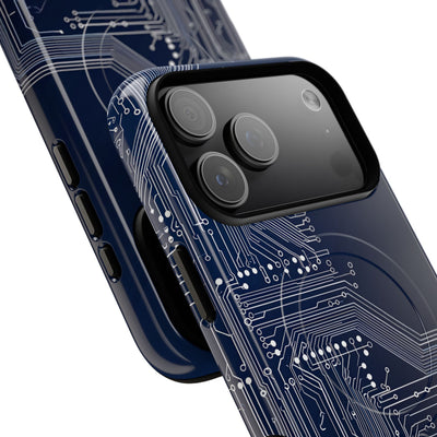 Blue Tough 2.0 Magsafe Phone Case for iPhone - Cobalt Data Stream