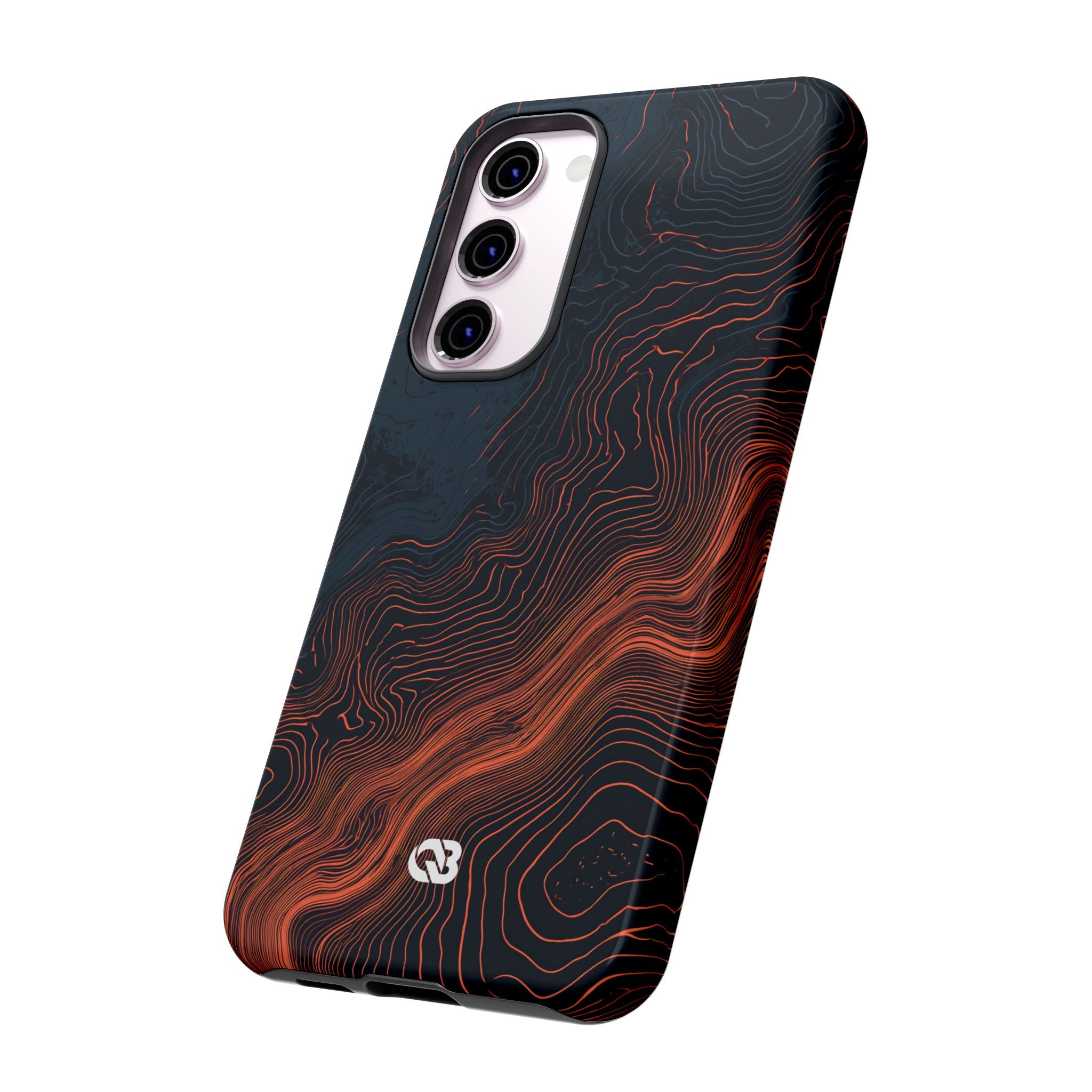 Black Tough Phone Case for Samsung - Volcanic Basalt Map
