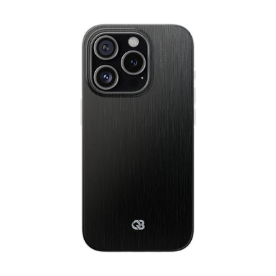 Obsidian Brushed Steel · Lite Phone Case for iPhone ·  Black
