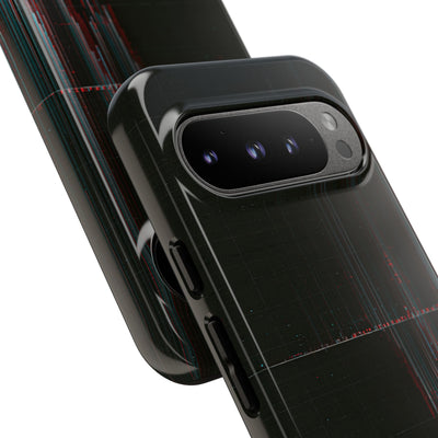 Black Tough Phone Case for Google Pixel - Corrupted Data Stream