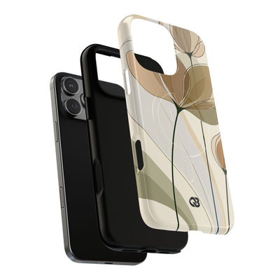 Translucent Petal Contour · Tough 2.0 Magnetic Phone Case for iPhone · Beige