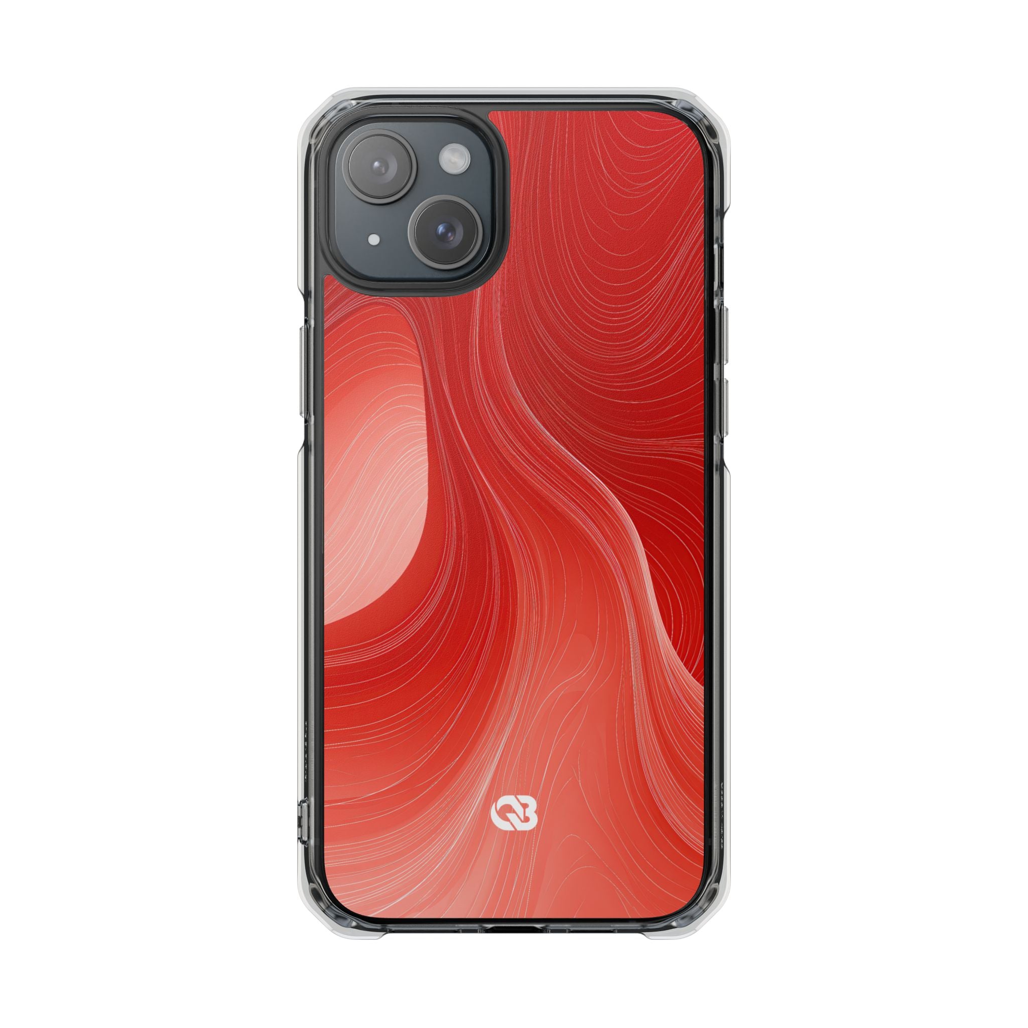Red Impact MagSafe Phone Case for iPhone - Crimson Silk Strands