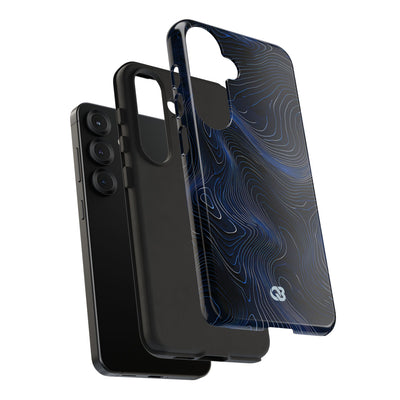 Blue Tough Phone Case for Samsung - Cobalt Contour Ridge