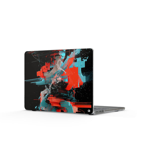 Fragmented Cyber Core · Clear Hard Case for MacBook · Black