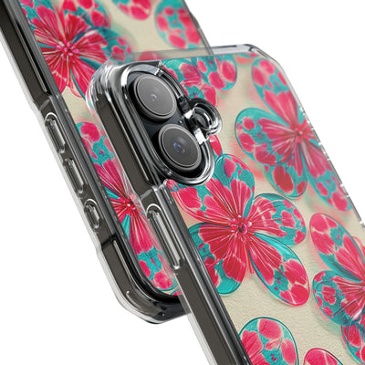 Lucite Jelly Bloom · Clear Impact Magnetic Phone Case for iPhone · Pink