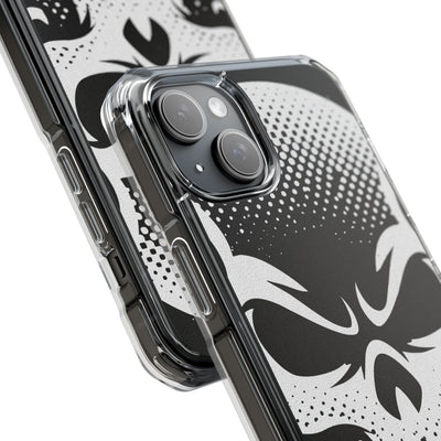 Phantom Halftone · Clear Impact Magnetic Phone Case for iPhone ·  Black