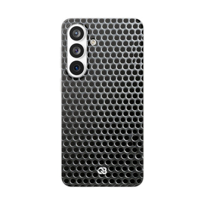 Brushed Perforated Steel · Lite Phone Case for Samsung · Silver
