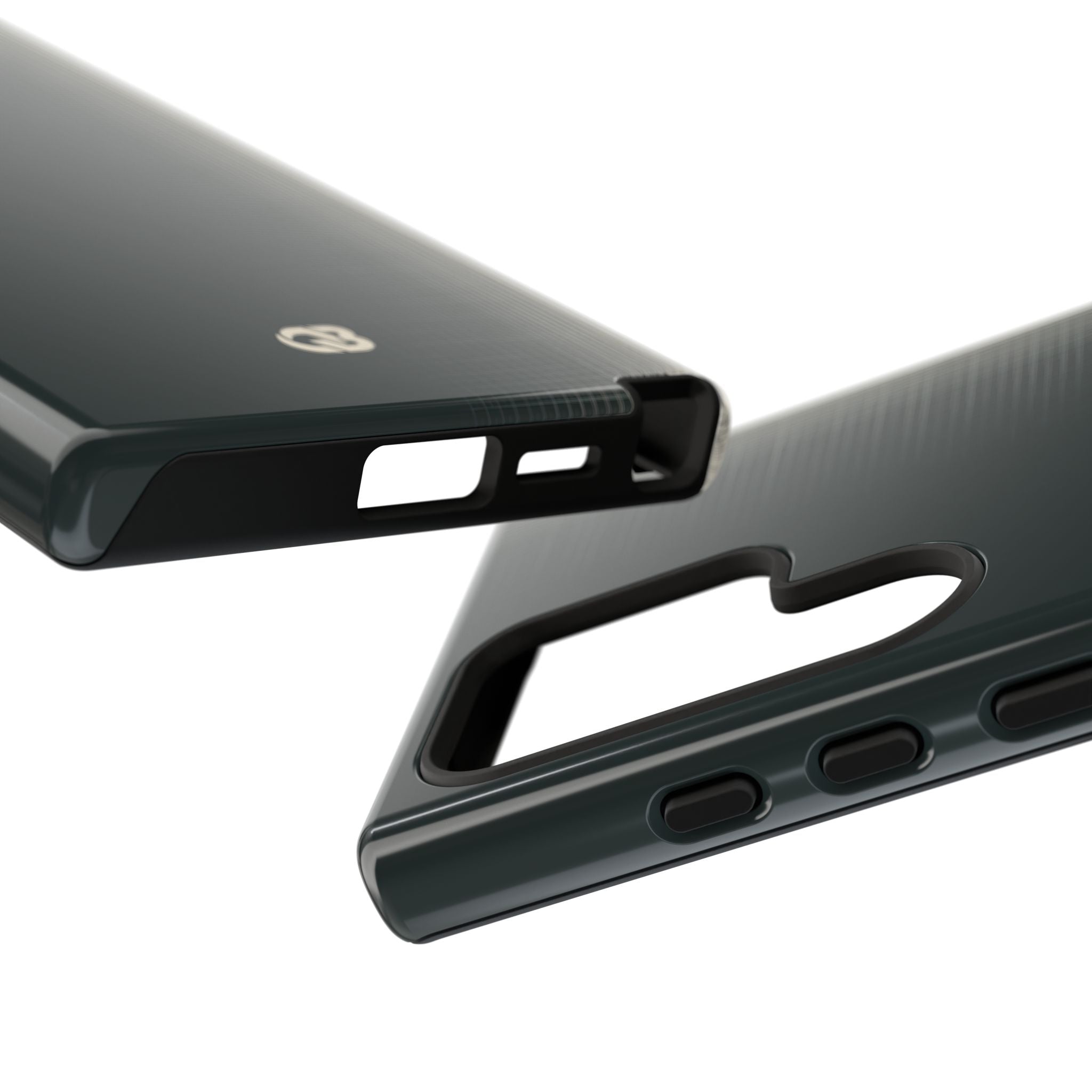 Grey Tough Phone Case for Samsung - Charcoal Tech Grid