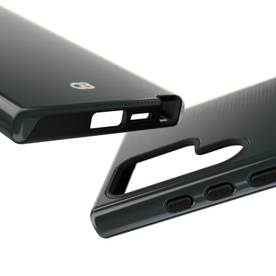 Grey Tough Phone Case for Samsung - Charcoal Tech Grid